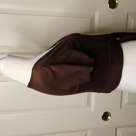 Xhilaration Women's Brown Open Front RayonBlend Short SleeveCardigan Wrap Size M - Picture 8 of 9